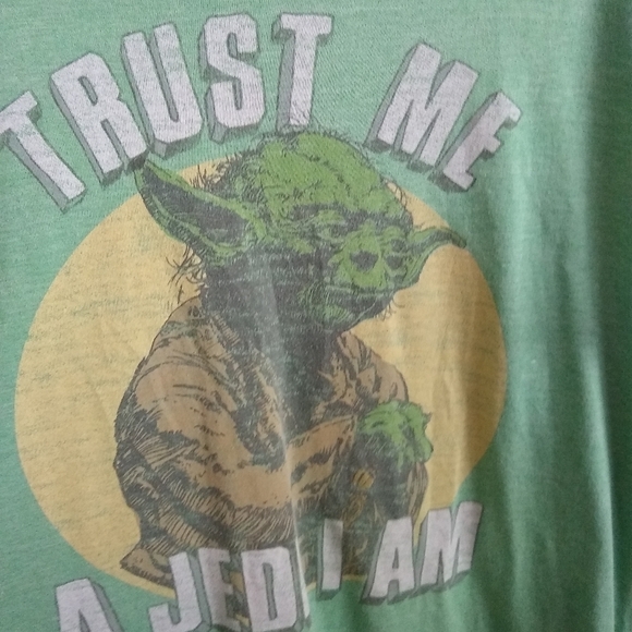 Vintage Star Wars Jedi t-shirt Tee green Sz Large - Picture 3 of 5